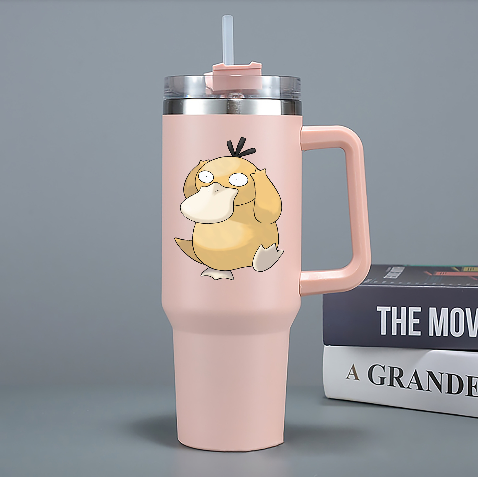 （画像用） ポケットモンスター Pokémon 1200mL車用タンブラー - クリスタルステッカー（プラスチックストロー付き）